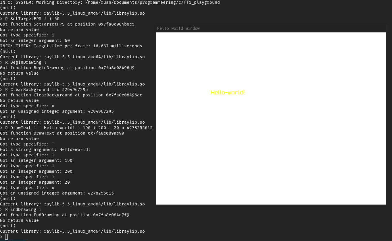 screenshot of a test raylib window