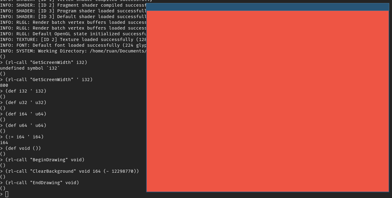screenshot of a test raylib window