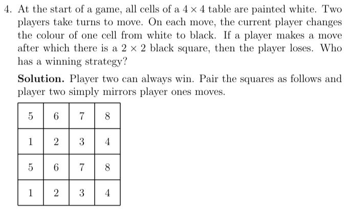 the memo for the question; two sentences plus a numbered table
